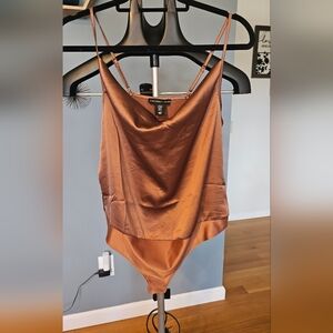 NWOT Bronze cami tank bodysuit.